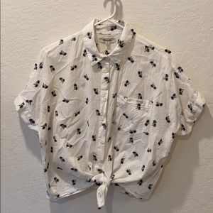 Madewell Tie Front Top